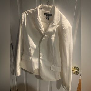 White blazer and pants set